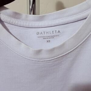 Athleta Light Blue Cropped T-Shirt with Pocket, XS